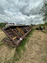 11ft 4inch Wide X 40ft Folding Steel Frame Bridge, Wood Deck Needs To Be Replaced