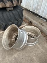 (2) Aluminum Truck Trailer Rims