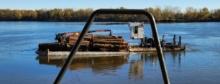 River Barge With Knuckle Boom Loader