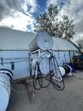 (2) Approx 250 Gallon Fuel Tanks Mounted On Elevated Steel Support Frame