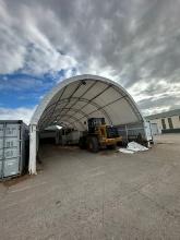 32ft X 90ft Cover All Building  With Open Ends, Steel Siding On Pony Walls