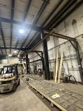 45ft Of Overhead Steel Track With 500 LB Capacity Electric Operated Chain Hoist Complete With Steel