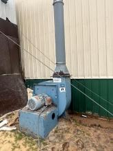 Hartzel 20 Hp 1750 Rpm 6000 CFM Dust Blower With Pipe And Attached Shop Built Cyclone