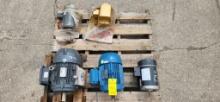 Pallet With (5) New Motors 1/4hp - 5hp