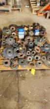 Pallet With An Assortment of Sprockets, Sheaves And Related Items