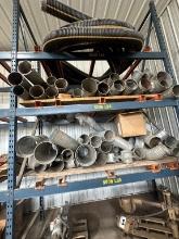 Lot With An Assortment Of Quick Connect Dust Pipe Fittings, On Shelving Unit As Marked