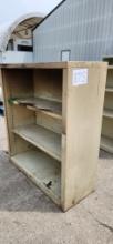(2) 3 Shelf Bookcases, (1) 4 Shelf Bookcase And (1) Drawer Lateral File
