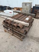 (27) 6inch X 42inch Steel Pipe Used As Lumber Roll Outs