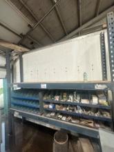 Metal Shelving Unit With Contents