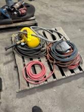 Pallet With Air Hose And 5 Gal Bead Seater
