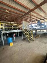 Approx. 1600 Sq Ft Of Elevated Diamond Plated Steel Work Platform With Railings And Steps As Marked