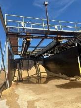 Dual 40ft Overhead Trailer Loading System, Currently Setup As Load Out Bin With Steel Plate Side Wal