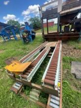 Interlake 43inch X 10ft Gravity Roll Infeed Deck With 2ft X 4ft Lift Table. Not Installed . Located
