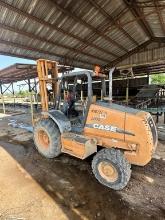 Case 586G Series 3 All-Terrian 8000 Lb Forklift With 4 Wheel Drive, Open Rops 48 Inch Forks Shows 85