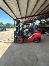 Hangcha 35 6000lb Forklift Open Rops Triple Stage Mast 47inch Forks With Fork Positioners And Side S