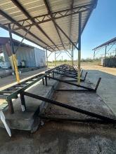 (6) 14inch X 10ft Gravity Rollcases With Slides (Part Of Tie Cut And Sort System) Note Rollcases Are
