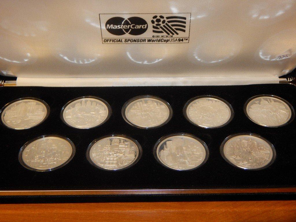 9 SILVER COIN SET FOR 1994 WORLD CUP