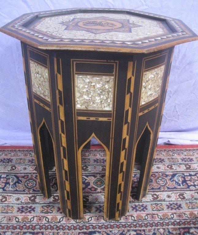 ORIENTAL STYLE HEAVY INLAY TABLE