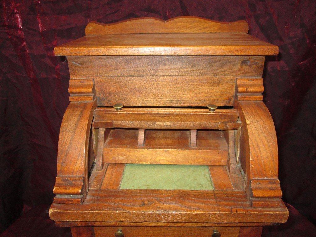 STUNNING SALESMAN SAMPLE OAK ROLLTOP DESK