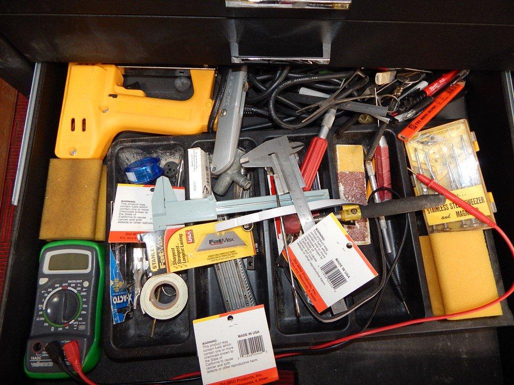 US GENERAL 3 PC STACKING TOOLBOX FULL OF TOOLS