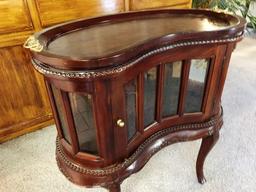 KIDNEY SHAPED MAHOGANY TEA TABLE