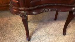 KIDNEY SHAPED MAHOGANY TEA TABLE