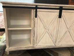 NEW WMC DESIGNER "BARN" DOOR STYLE TV STAND/SIDEBOARD