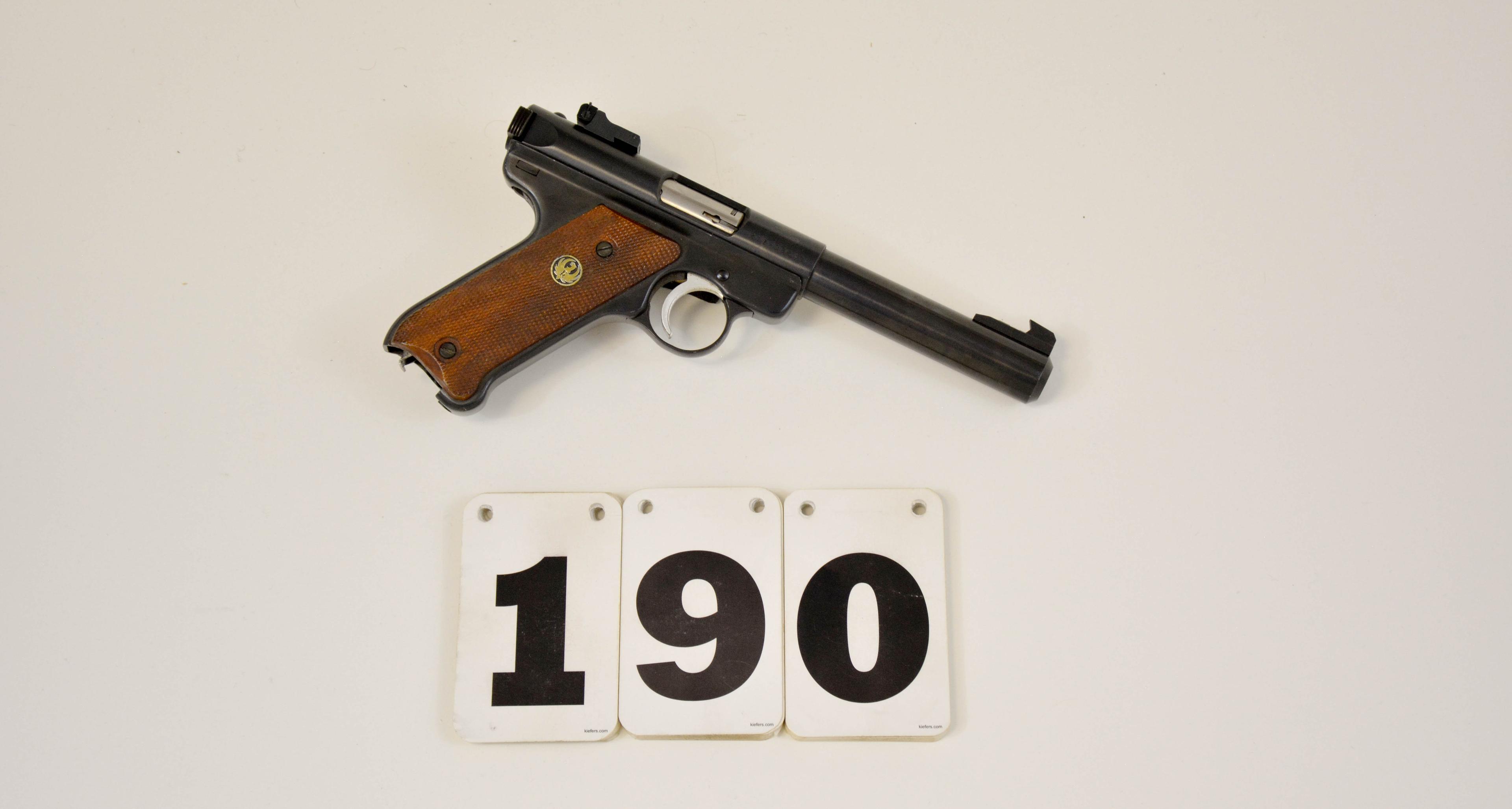 Ruger Mark II Target .22 LR Semi-Auto. Pistol, #211-38249, w/clip, as new