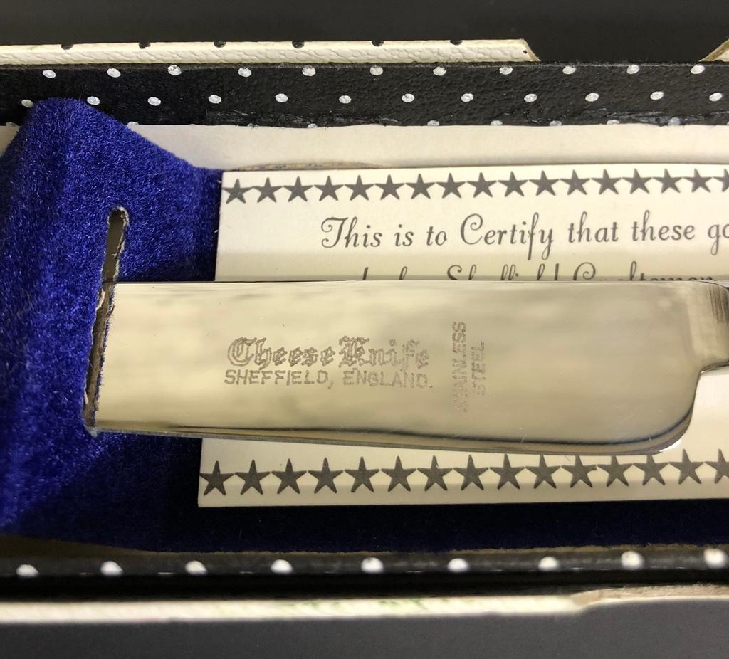 Sterling Cheese Knife - In Box, 1.06 Ozt;     2 Sterling Overlay 4" Vases