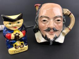 Small Character Jug;     Miniature Toby Jug;     Royal Doulton Floral;
