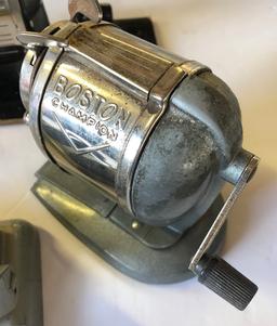 Vintage Metal Office Items - Includes Pitney Bowes Scale, 2 Pencil Sharpene