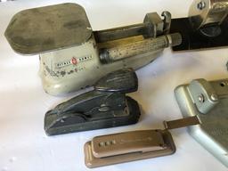 Vintage Metal Office Items - Includes Pitney Bowes Scale, 2 Pencil Sharpene