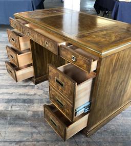 Drexel Leather-Top Desk - 48"x26"x30½" - LOCAL PICKUP ONLY