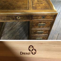 Drexel Leather-Top Desk - 48"x26"x30½" - LOCAL PICKUP ONLY