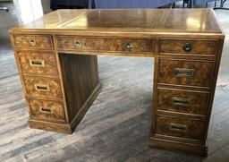 Drexel Leather-Top Desk - 48"x26"x30½" - LOCAL PICKUP ONLY