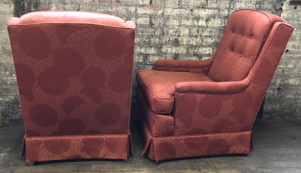 Pair Vintage Arm Chairs - Recently Recovered, 36" Tall - LOCAL PICKUP ONLY