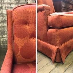 Pair Vintage Arm Chairs - Recently Recovered, 36" Tall - LOCAL PICKUP ONLY