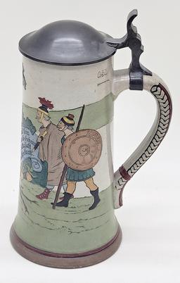 Vintage Germany Beer Stein - 8½", Gesetzl Geschützt