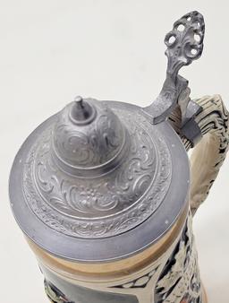 2 Germany Beer Steins - Tallest Is 15"