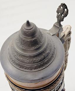 2 Germany Beer Steins - Tallest Is 17½"
