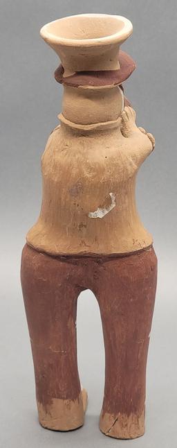 Peruvian Folk Art 11" Clay Figure