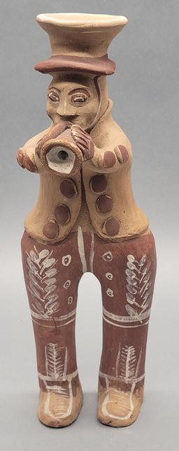 Peruvian Folk Art 11" Clay Figure