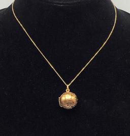 14kt Chain W/ 18kt Orb - 16" (Chain 1.0g, Orb 6.8g)