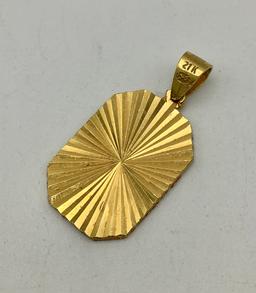 21kt (As Marked) S Pendant (3.9g Total Weight)