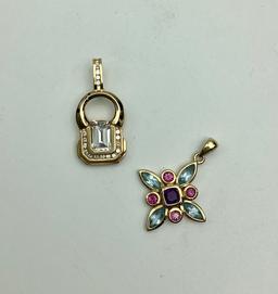 14kt Pendant With Diamonds W/ Removable CZ (4.6g Total Weight);     10kt To