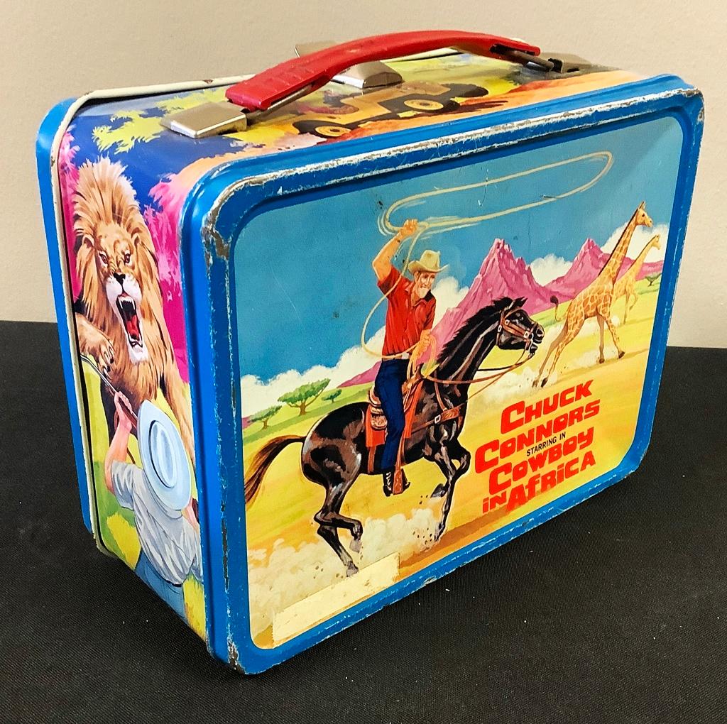 Chuck Conners Metal Lunch Box - Cowboy In Africa