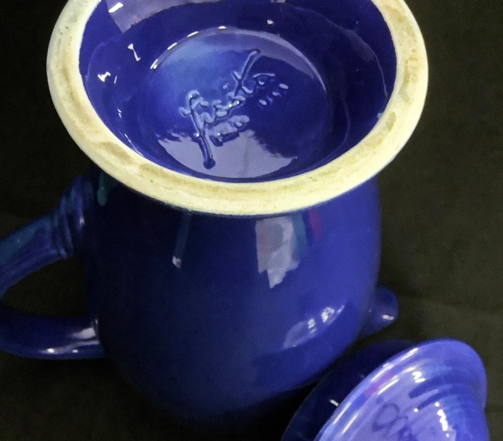 Vintage Fiestaware Blue Coffee Server - 10½"