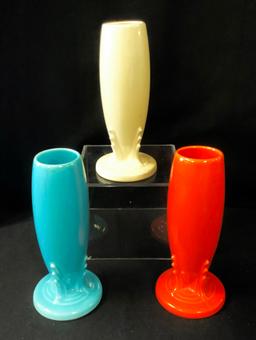 3 Vintage Fiestaware Vases - 6¼"