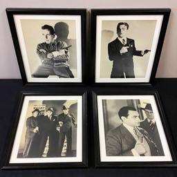 4 Vintage Movie Stills - Framed, 10½"x11½"