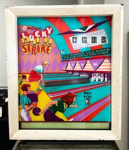 Vintage Williams Lucky Strike Pinball Machine - Working Condition, Glass Is